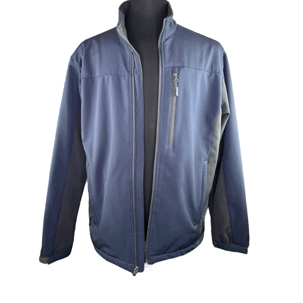 Van Heusen Studio Men's Midweight Jacket Weatherproof Sz‎ L Full Zip Navy Coat